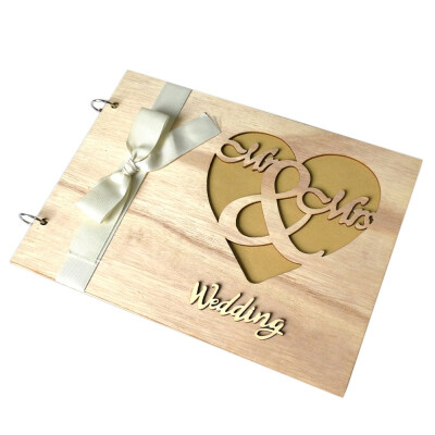 

Wooden Wedding Message Book Love Notebook Wedding Supplies Home Decorations