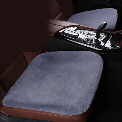 

Premium Sheepskin Car Seat Cushion Cover Soft Warm Winter - Beige Universal Fit