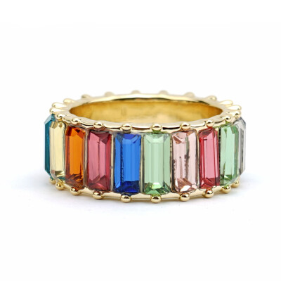 

Fashion 3A Cubic Zirconia Ring For Women Men 2019 Bohemian Colorful Rainbow Ring Woman Diy Statement Rings Party Wedding Jewelry