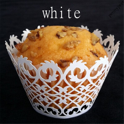 

12pcs Cupcake Wrappers Baby Shower Wrap Laser Cut Hollow Decor Wedding Party New