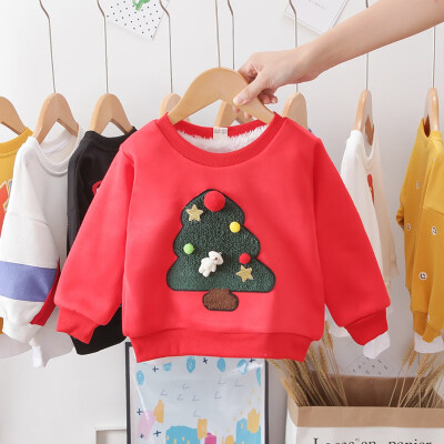 

2019 Baby Girls Boys Sweatshirts Winter Autumn Children Thicken Hoodies Warm Long Sleeve Cartoon Sweater Kids T-shirt Clothes