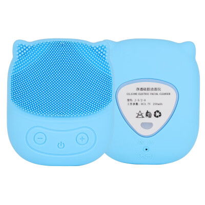 

Electric Silicone Facial Cleansing Brush Sonic Vibration Massage USB Rechargeable Smart Ultrasonic Pore Face Cleaner Beauty Tool