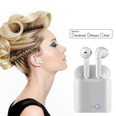 

i7s TWS Waterproof Mini Wireless Bluetooth Earphone Twins Stereo In-Ear Headset Earphone With Charging Box For Iphone Air pods