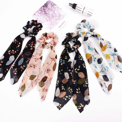 

Scrunchies Women Hair Scarf Elastic Hairband Bow Hair Rubber Ropes Hair Ties