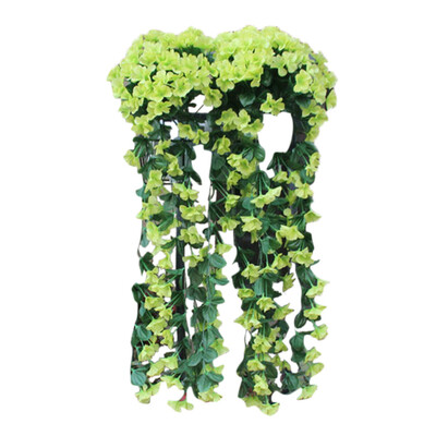 

Toponeto Hanging Flowers Artificial Violet Flower Wall Wisteria Basket Hanging Garland Vine Flowers Fake Silk Orchid