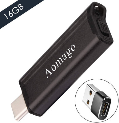 

Aomago Mini Audio Recorder 16GB USB Type C Voice Recorder with Flash Drive