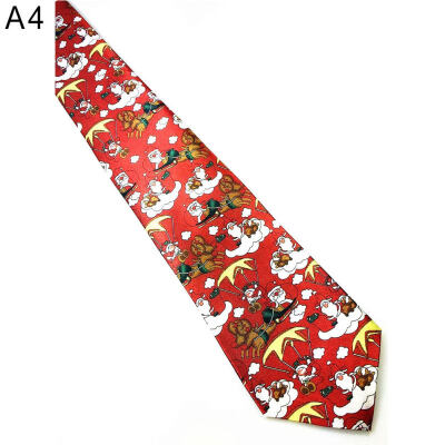 

Christmas Necktie Men Fashion Santa Claus Elk Printing Tie Party Suit Decor