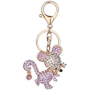 

Rhinestone Alloy Mouse Key Chain Christmas Wedding Anniversary Present Gift Keyring Handbag Keychain