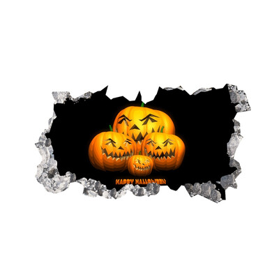 

Halloween Fantasy Decor 3D Breaking Wall Sticker Decals Decorative Scary Wallpapers Party Supplies Home Decoration