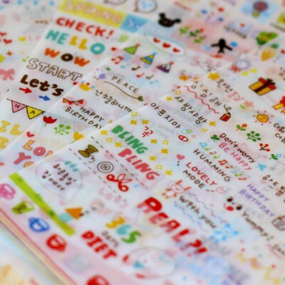 

Item 6 Sheets\Pack Kawaii Cute Drawing Market Planner Diary Stickers Pvc Transparent Scrapbooking