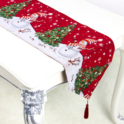 

〖Follure〗Creative Christmas Cloth Polyester Cotton Printed Table Flag Table Decorations