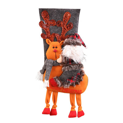 

Snowman Riding Deer Christmas Socks Pendant Christmas Gift Bag Christmas Decoration New Years Christmas Tree Decoration Navidad