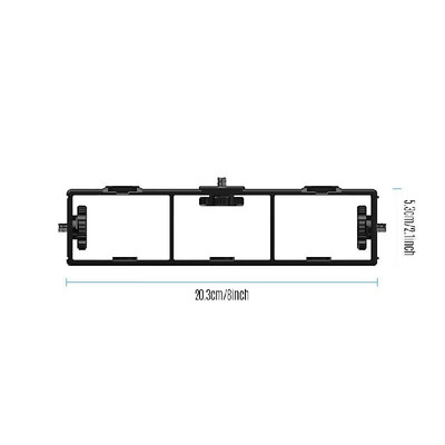 

Multi-functional Extension Photography Bracket Cage Holder Rig with Dual Hot Shoe Mount 14 Inch Screw Mount Flash Bracket for Vid