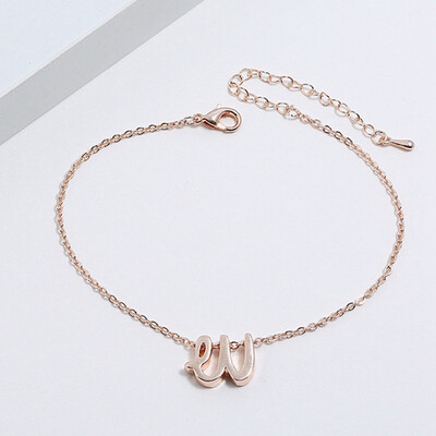 

Initial Bracelet Cursive Letter Bracelet Personalized Jewelry Bridesmaid Funny