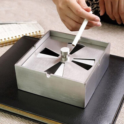 

〖Follure〗Stainless Steel High Temperature Resistant Drop Resistant Round Design Ashtray