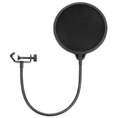 

Double Layer Studio Microphone Mic Wind Screen Pop Filter Swivel Mount Mask Shied for Speaking Recording