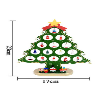 

Tailored New Christmas Wooden Christmas Tree Desktop Small Wooden DIY Mini Christmas Tree