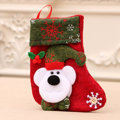 

Santa Claus Stocking Hanging Socks Printed Candy Bag Decoration Party Xmas
