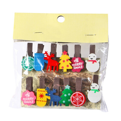 

Small wooden clip children clip notes folder photo clip hemp rope home daily 3507 Christmas holiday gift