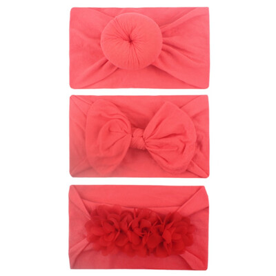 

3pcs Kids Headband For Girl Bow Floral Hairbands Turban Knot Kids Turbans Accessoire Faixa Cabelo Para Bebe Headband Baby Girl