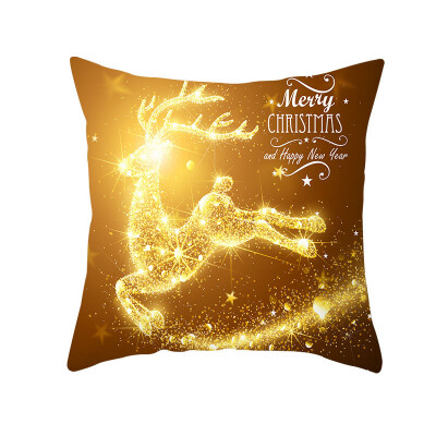 

45x45cm Merry Christmas Decoration Velvet Pillow Cover Xmas Navidad Gift For Home Happy New Year Decorator