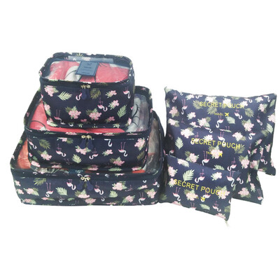 

6 Pcs Travel Packing Bag Set Waterproof Clothes Cubes Set Luggage Pouch Organizer Set