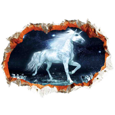 

50X70Cm 3D Unicorn Wall Stickers Pvc Wall Decal Boys Girls Bedroom Decor