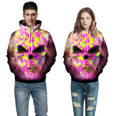 

Toponeto Couples Scary Halloween 3D Printed Party Long Sleeve Hoodie Top Sweatshirt