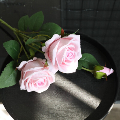 

〖Follure〗Flannel Pearl Rose Artificial Flower Home Decoration Wedding Bouquet