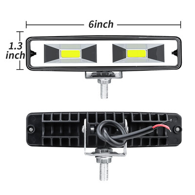 

2PCS 12V 48W 2LED WORK LIGHTS BAR Flood LIGHTS WHITE OFF-ROAD CAR SUV ATV LAMPS