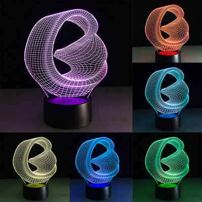 

〖Follure〗3D illusion Visual Night Light 7 Colors Change LED Desk Lamp Bedroom Home Decor