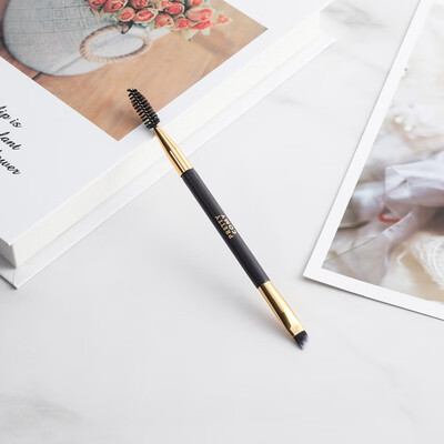 

Double Ended Eyebrow Pencil Makeup Brush Wood Handle Double Sided Eyebrow Flat Angled Brushes 5 Colors