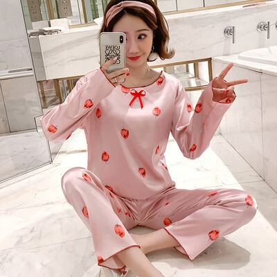 

Fashion Women Lingerie Set Cute Print Large Size Casual Set Home Service Casual Korean Princess Two-piece Pajama Set