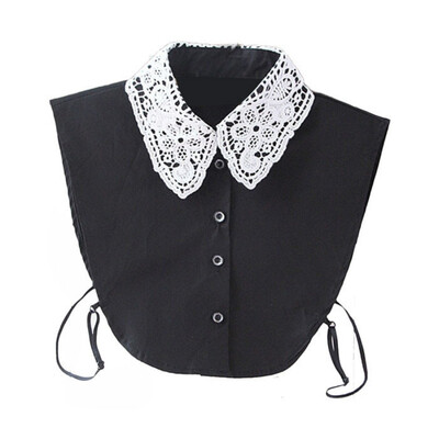 

Fashion Vintage Women Fake Lace Shirt Blouse Peter Pan Detachable Collar Tie 3 Colors Hot Selling Wza328