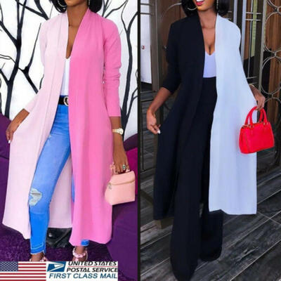 

US Fashion Womens Loose Long Sleeve Cardigan Summer Kimono Shawl Tops Blouse