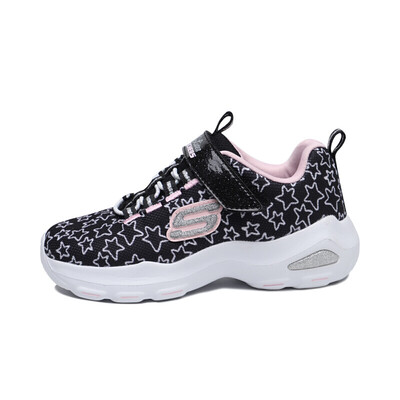 

Skechers Velcro breathable casual comfort non-slip childrens sports panda shoes 80666L black light pink 335