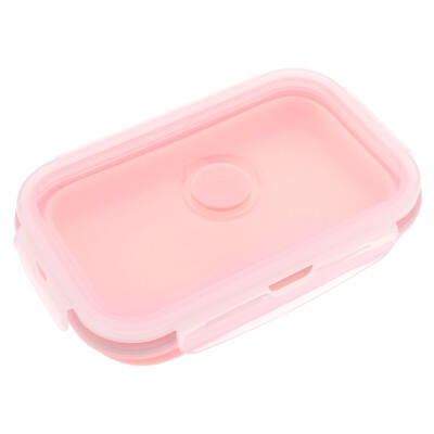 

Silicone Food Portable Lunch Bento Boxes Bowl Picnic Collapsible Storage Student