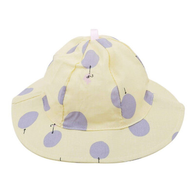 

New Hot Toddler Summer Sun Hat Babies Girls Printing Design Breathable Sun Hats Lovely Polka Dot Outdoor Climbing Fisherman Hats