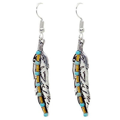 

Casual Charming Silver Natural Gemstone Turquoise Hook Earrings Women Party Anniversary Fine Jewelry