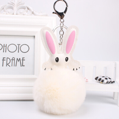 

1Pcs Cute Mini Rabbit Plush Keychain Soft Decoration Keyring Toys Easter Gift