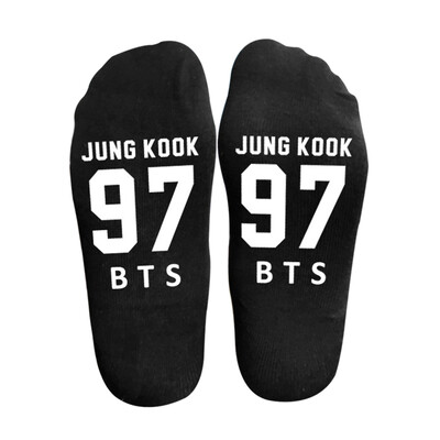 

KPOP BTS Bangtan Boys Cotton Mid-tube Socks Boys&Girls Striped Printed Sports Socks ARMY Hot Gift