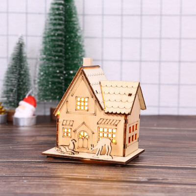 

〖Follure〗Small Wooden LED House Lighted Cabin For Party Wedding Decoration Christmas Toy