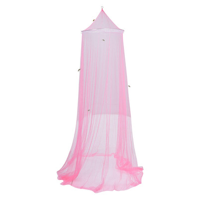 

Gobestart Round Lace Insect Bed Canopy Netting Curtain Dome Mosquito Net Elegant White