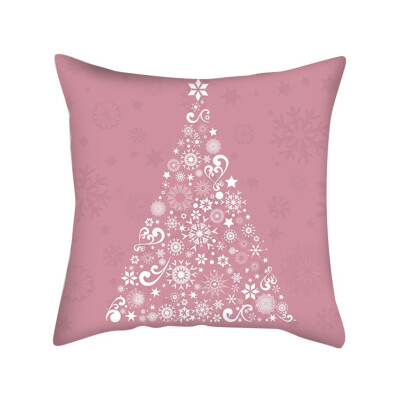 

Tailored New Christmas Pink Snowflake Digital Printing Cushion Pillow Home Pillowcase