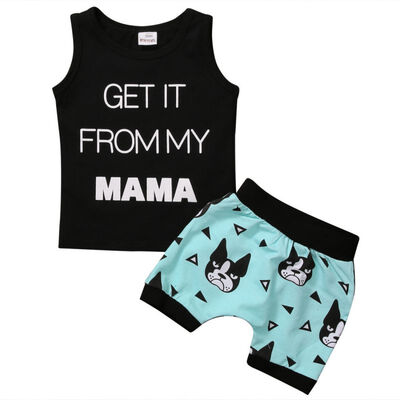 

Summer Baby Boys Sets Cotton Sleeveless Vest T-shirt Shorts 2 Pcs Suit New Arrival Casual Children Baby Clothes