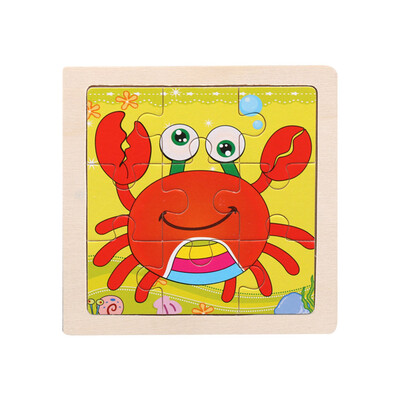

Gobestart Wooden Kids 16 Piece Jigsaw Toys Education And Learning Puzzles Toys