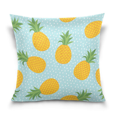 

ALAZA Throw Pillow Cover 16 X 16 inch Christmas Gift Cushion Cover with Doodle Pineapples Printed Pillowcase