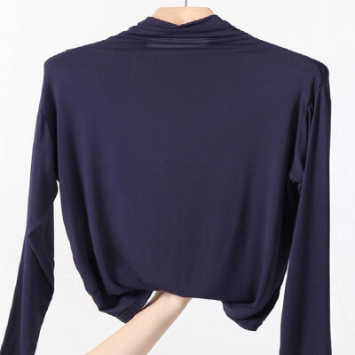 

Soft&Comfy Mock Neck Long Sleeves Solid Tee