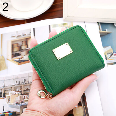 

Women Faux Leather Small Mini Wallet ID Card Holder Zip Coin Purse Handbag