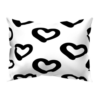 

〖Follure〗Black And White Style Polyester Pillowcase Pillowcase 30x50cm Home Decoration